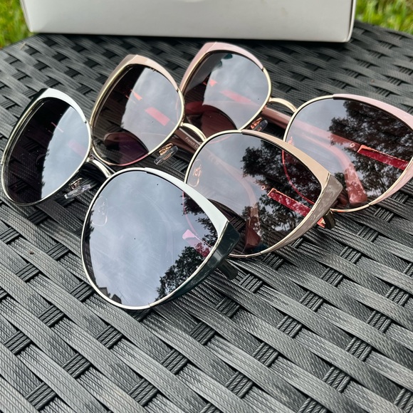 Black and dark purple mauve frame with amber lens - Picture 2 of 3